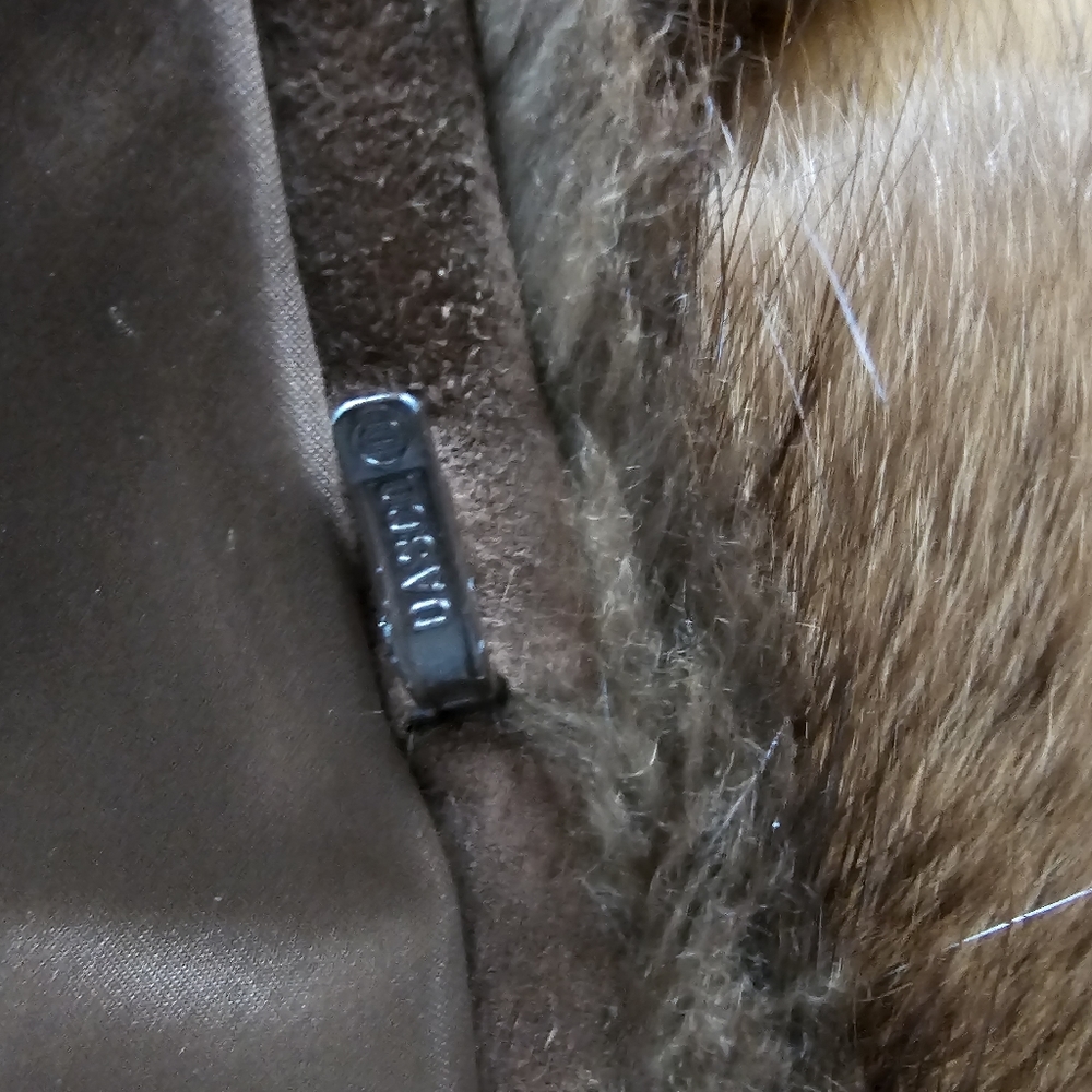 Beautiful Vintage Full Length Beaver with Fox Sleeve Fur Coat L - Picture 16 of 16